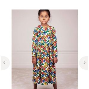 Mini Rodini violas floral organic dress- Rare find